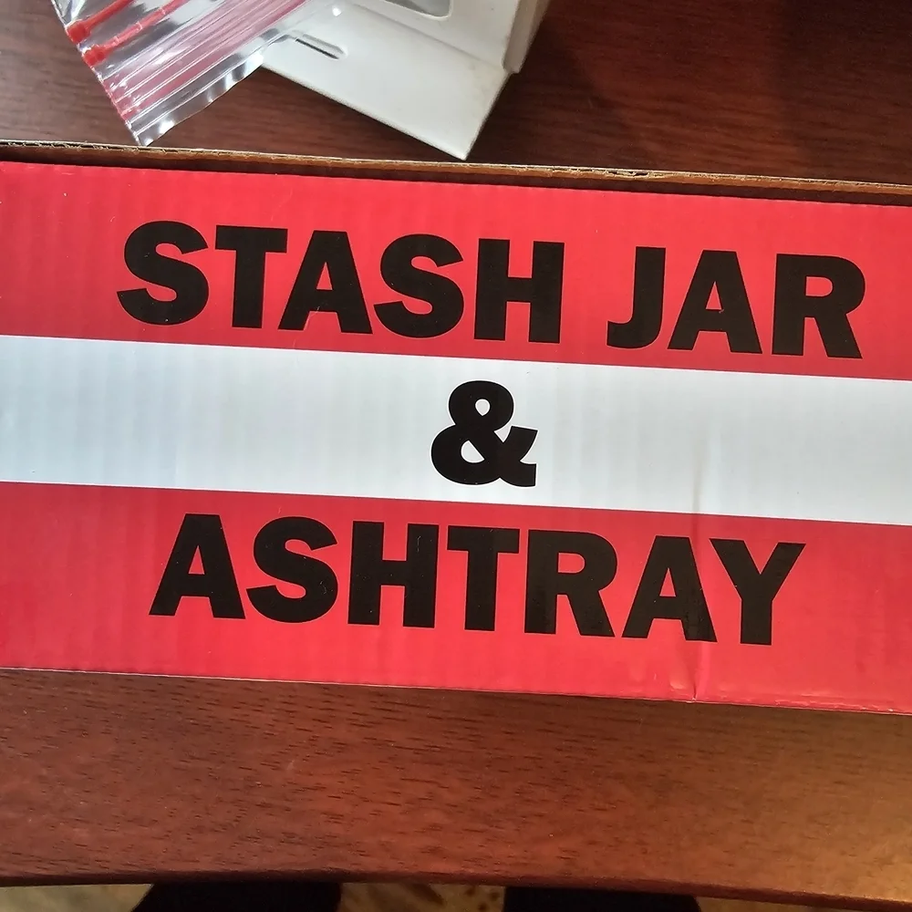 Red Stoner Mom Ashtray & Stash Jar Set
